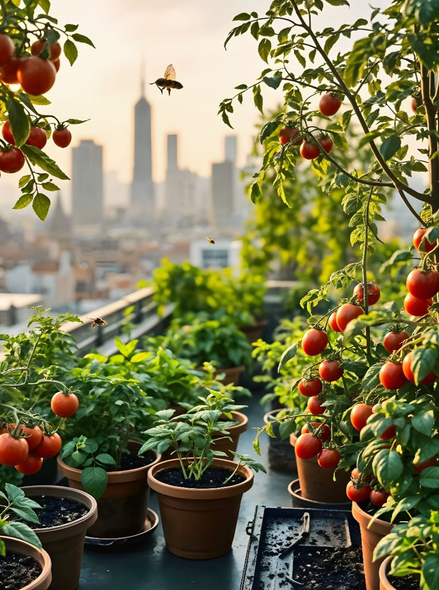 Tomatenzeit über den Dächern