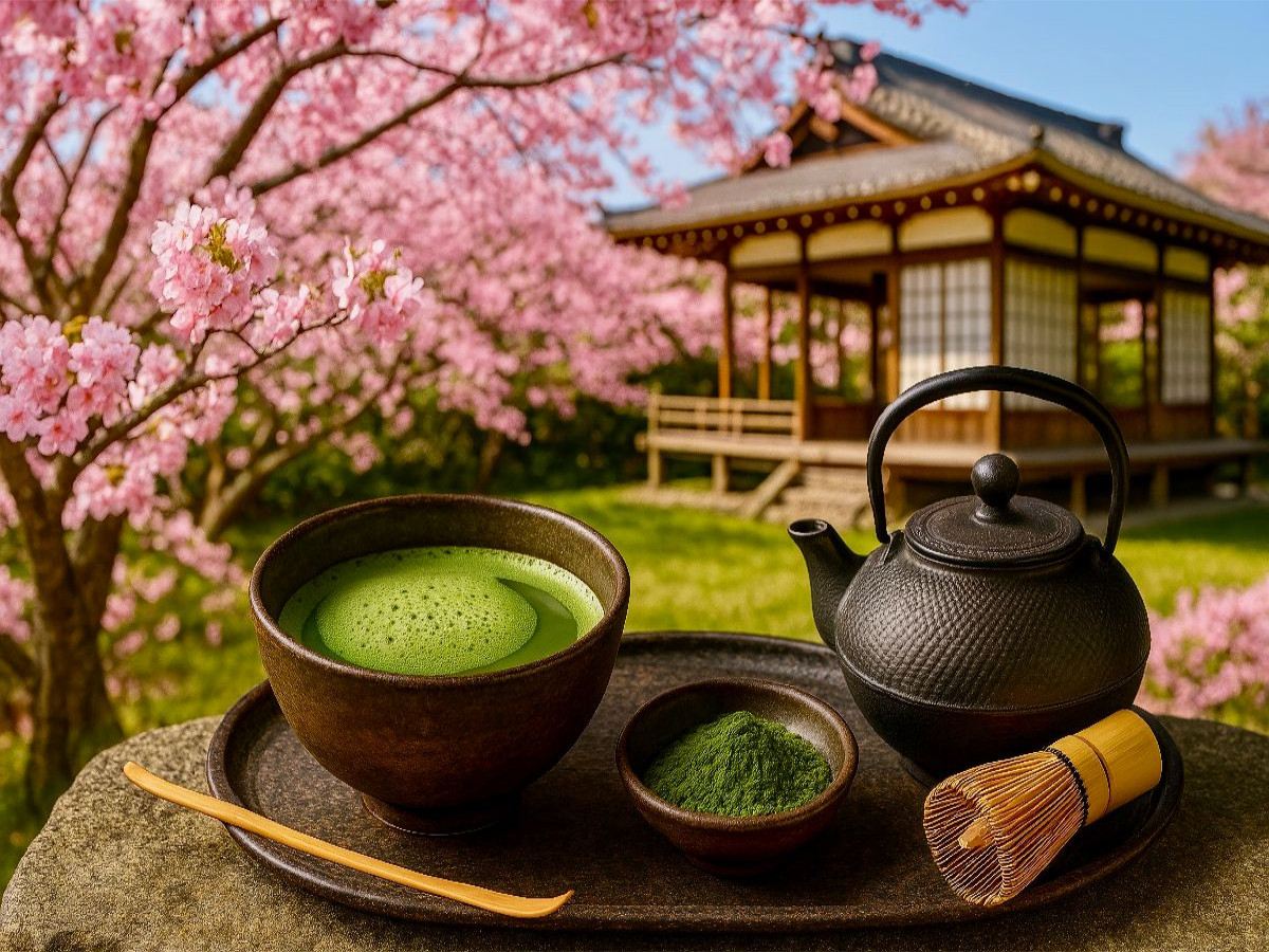 Japan: Matcha und Kirschblüte