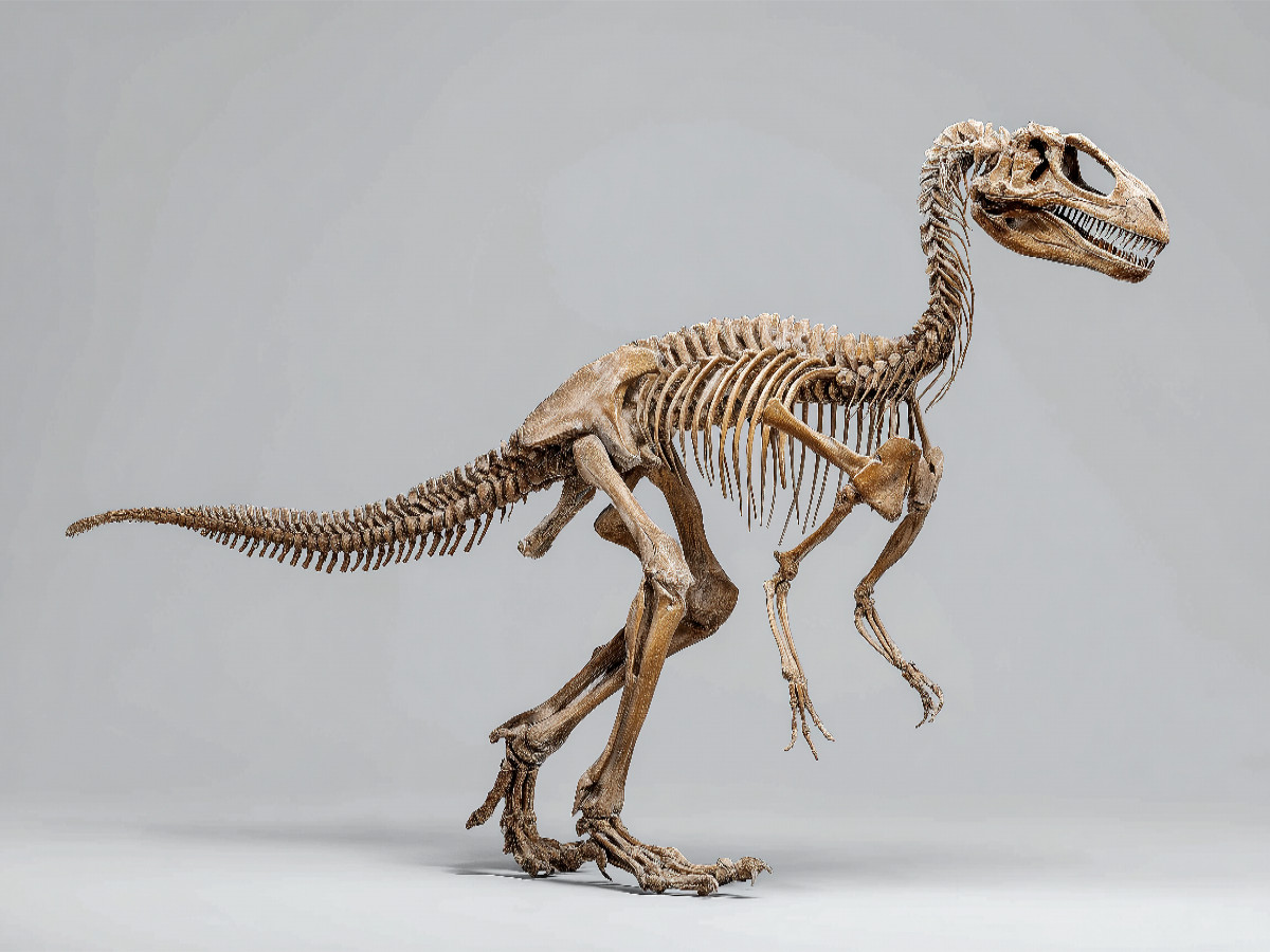 Deinonychus-Skelett - Raubsaurier mit Kletterkrallen