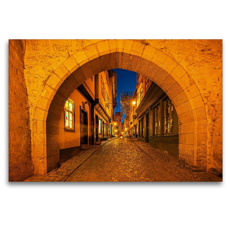 Eingang zur Krämerbrücke vom Wenigemarkt aus gesehen