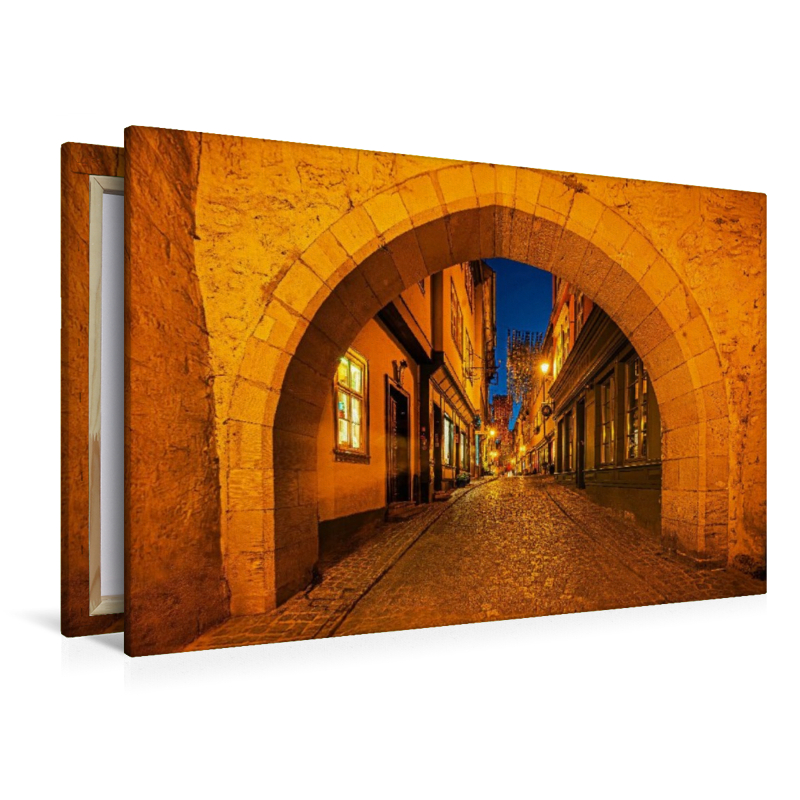 Eingang zur Krämerbrücke vom Wenigemarkt aus gesehen