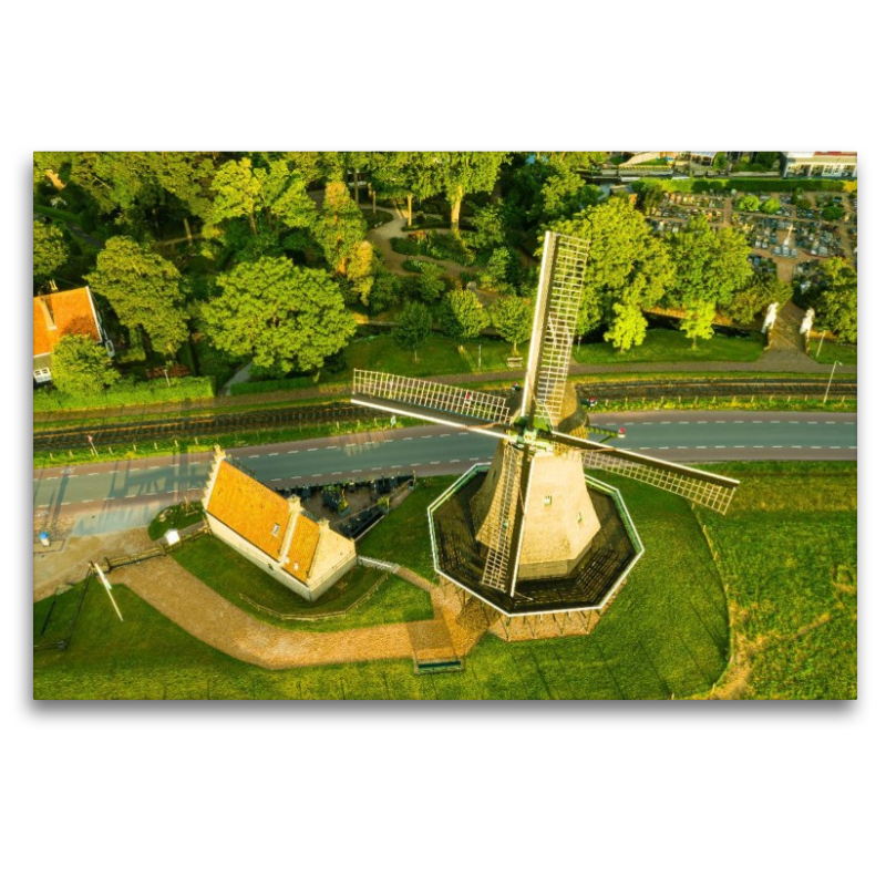 Medemblik, Luftbild Mühle De Herder
