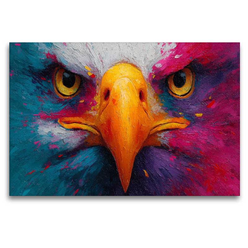 Kraftvolles Adlerportrait in Acryl-Optik