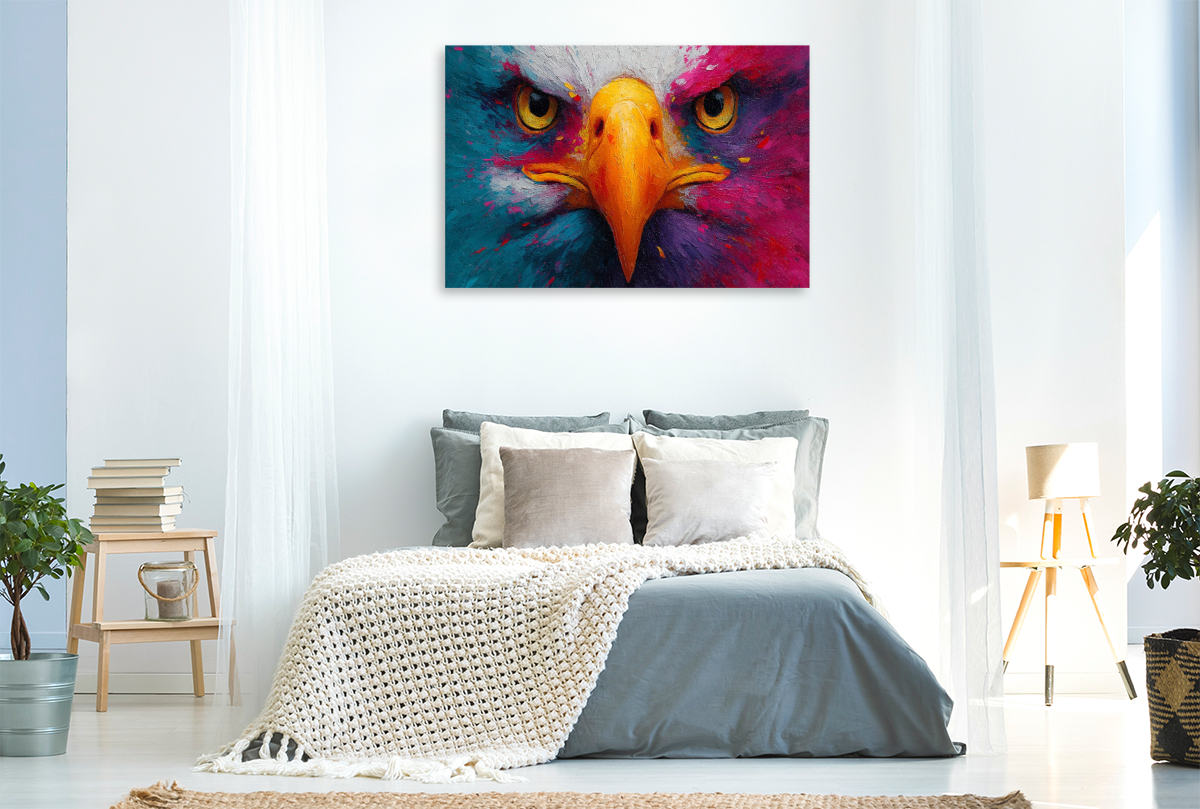 Kraftvolles Adlerportrait in Acryl-Optik