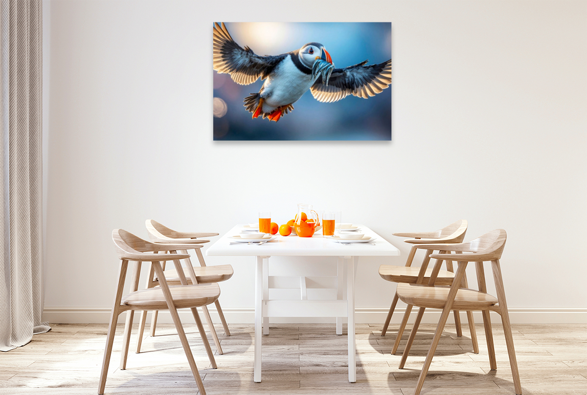 Ein Schnabel voller Fisch