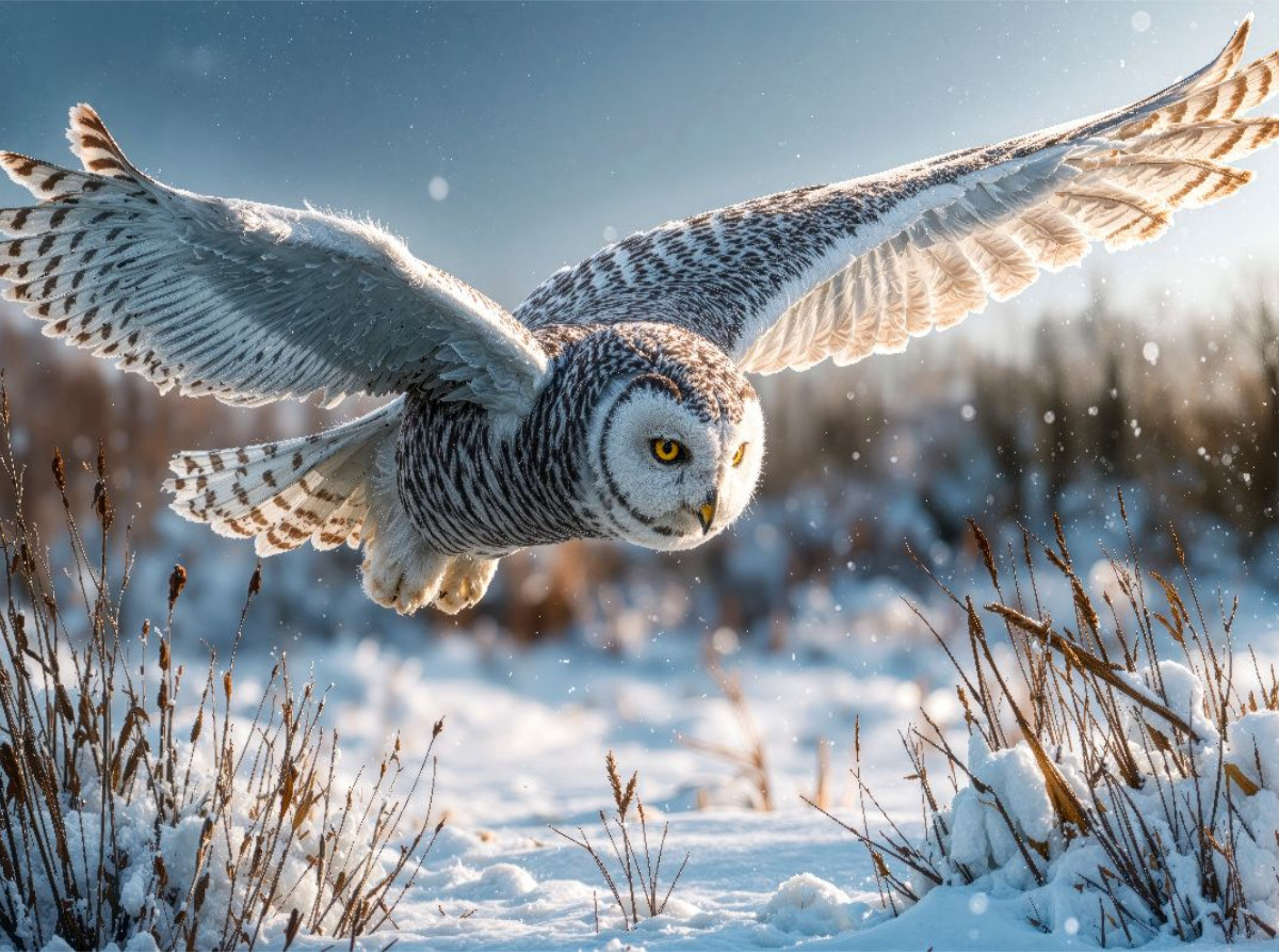 Die Schneeeule - ihr Zuhause sind die Polarregionen
