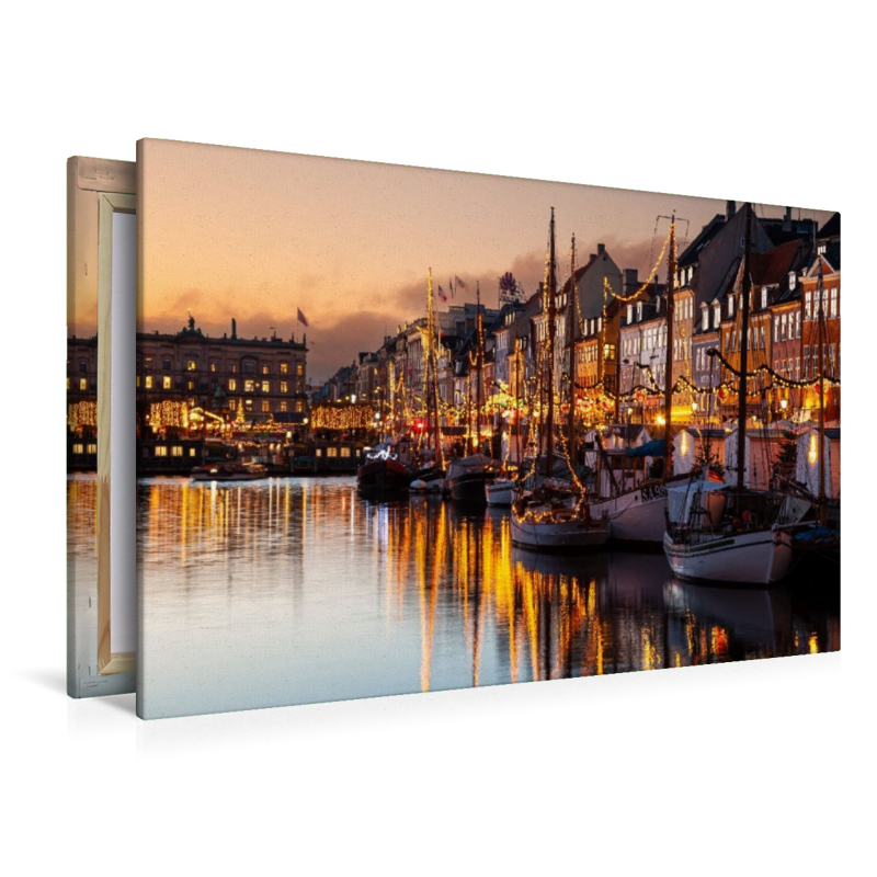 Nyhavn-Kanal, Weihnachtszeit, Kopenhagen, Dänemark