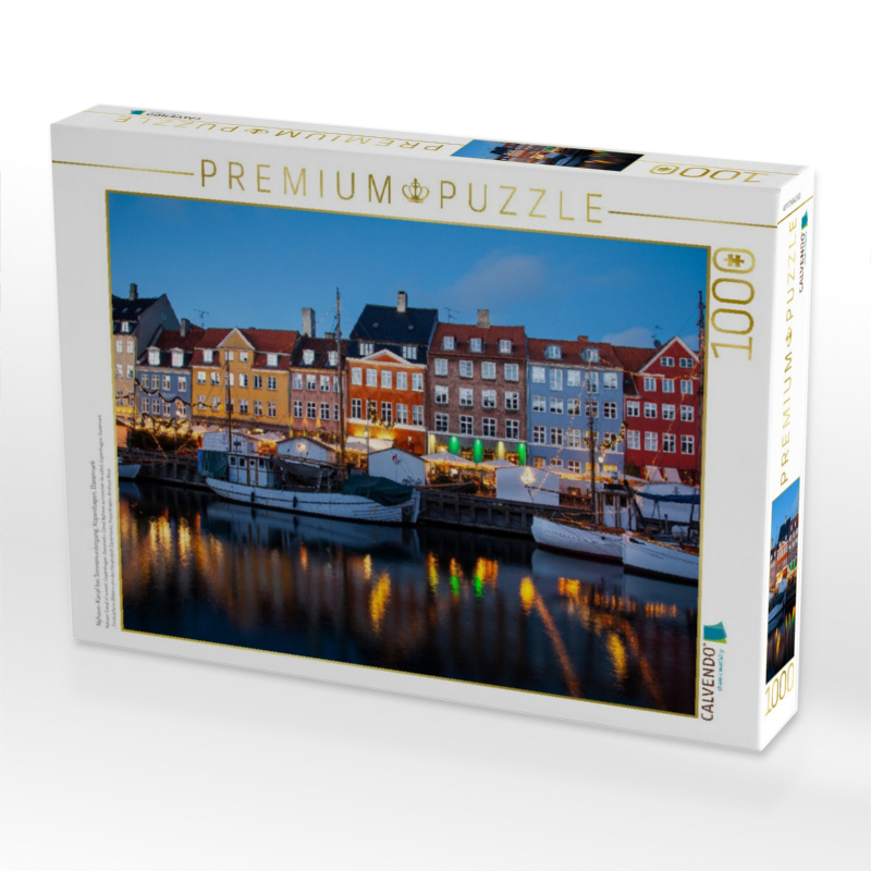 Nyhavn-Kanal bei Sonnenuntergang, Kopenhagen, Dänemark