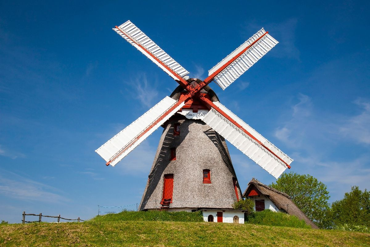 Windmühle Havnbjerg, Sonderborg, Jütland,,Dänemark