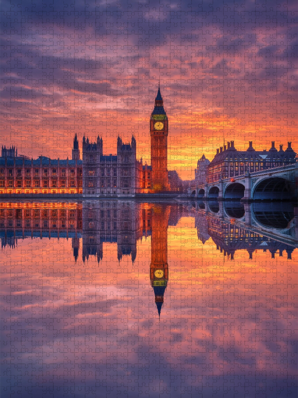 London, klassische Skyline im Spiel der Wolken
