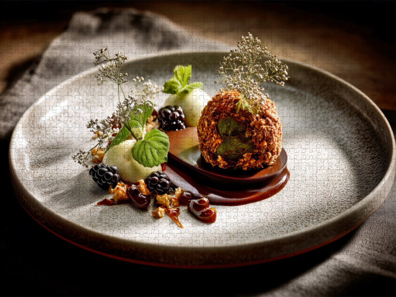 Fine Dining, kulinarische Kunst auf dem Teller