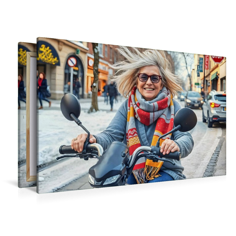 Seniorin auf dem E-Scooter