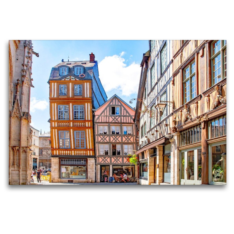 Fachwerkhäuser in Rouen, Normandie