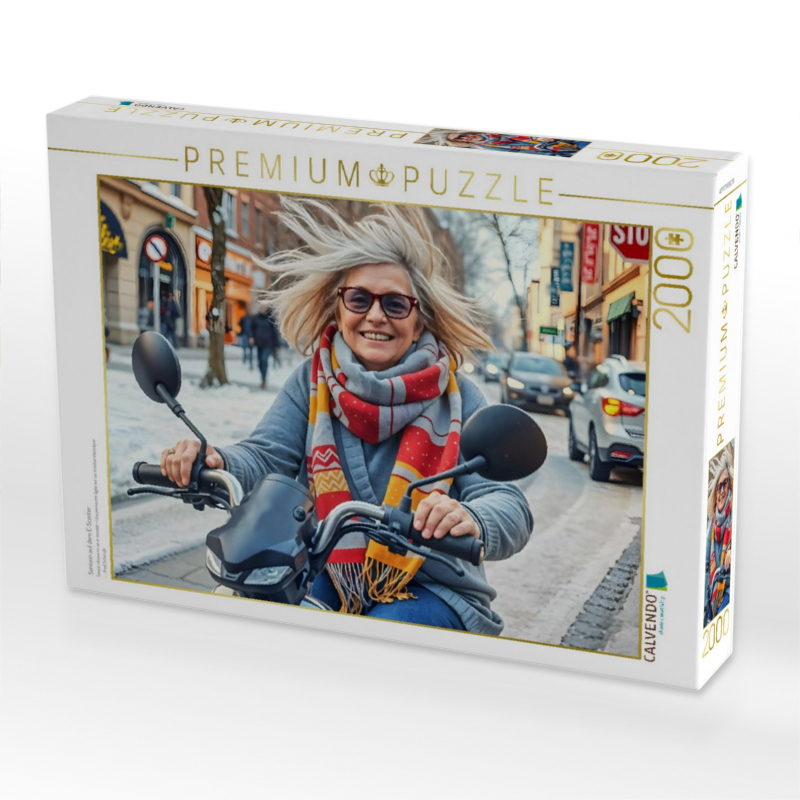 Seniorin auf dem E-Scooter