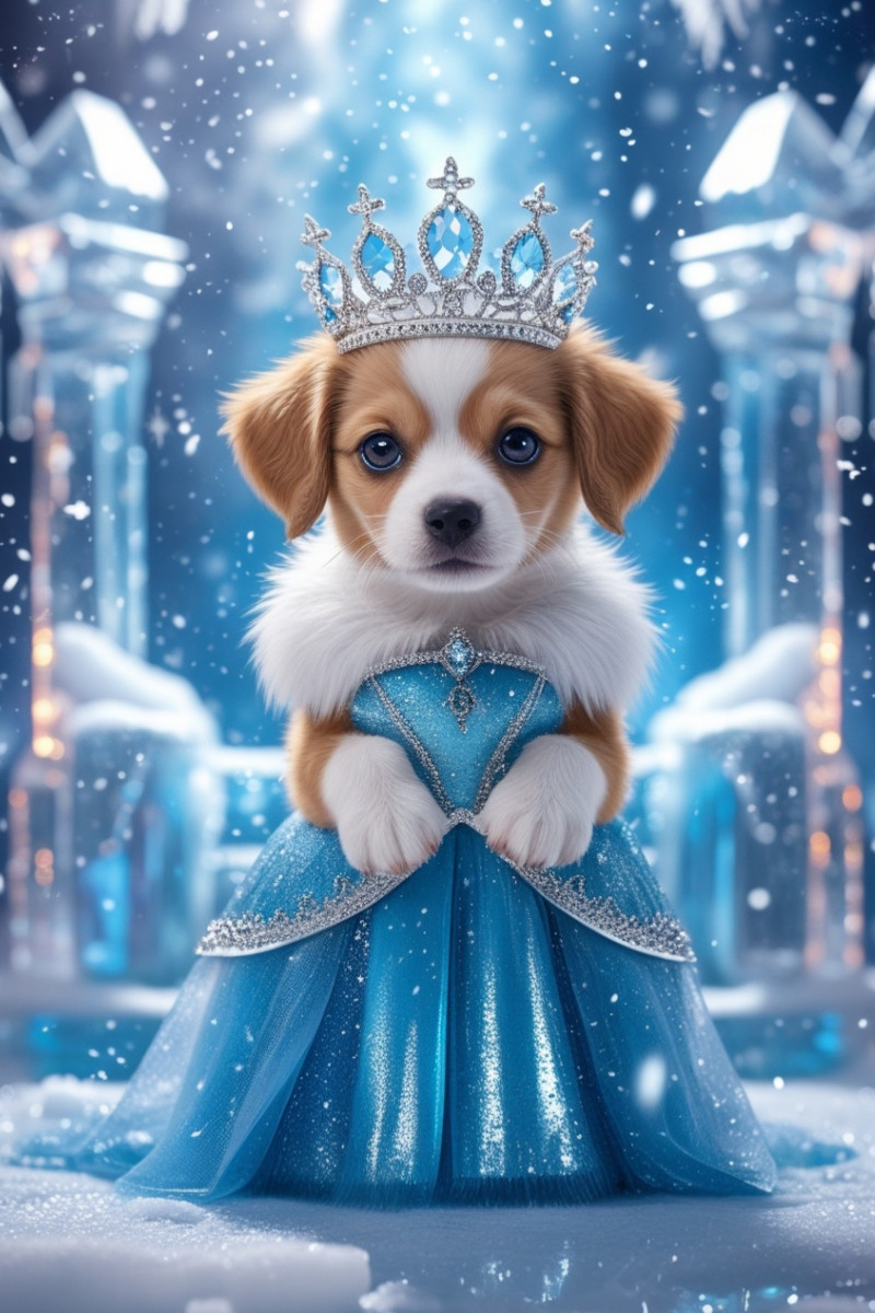 Die Schneekönigin-Hundewelpe