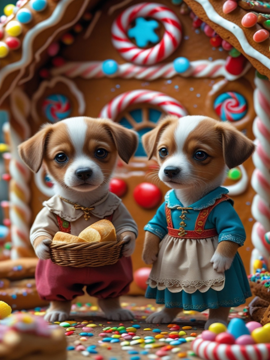 Hänsel und Gretel Hundewelpen