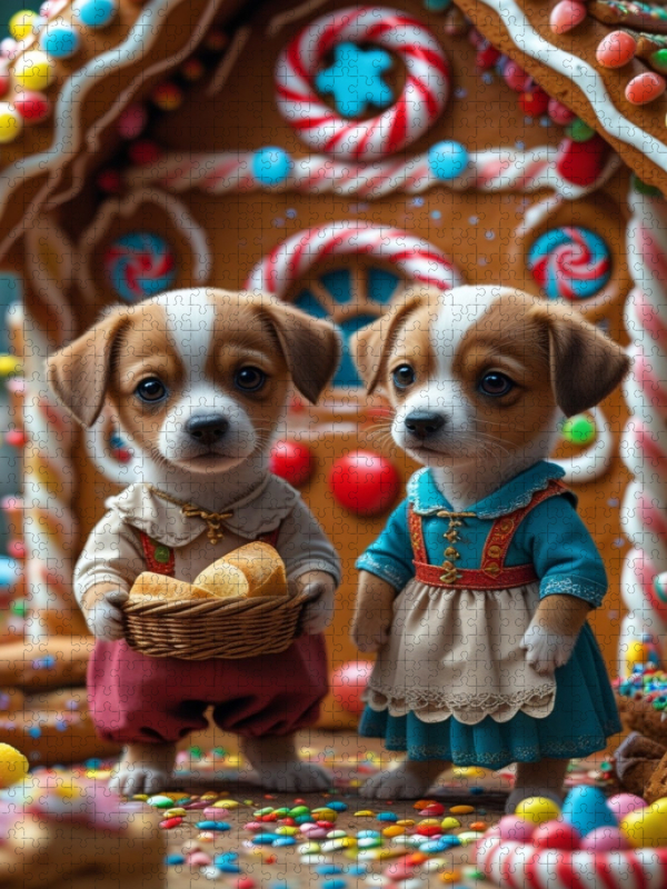 Hänsel und Gretel Hundewelpen