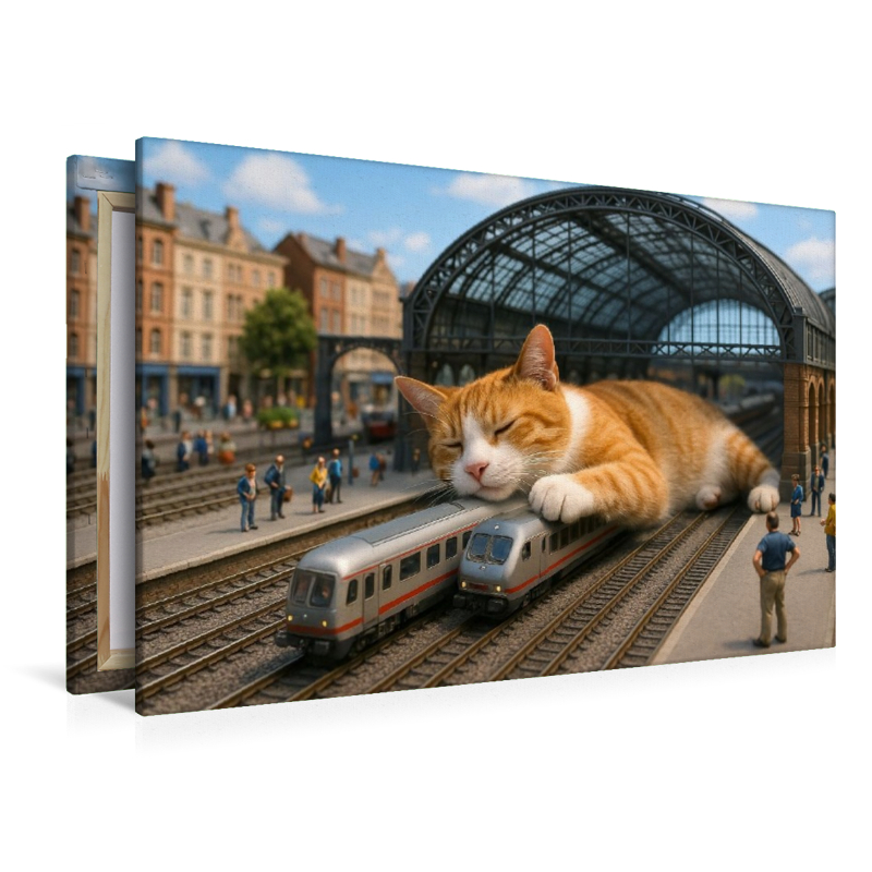 Heute Verspätung auf unbestimmte Zeit - riesige Katze schläft im Bahnhof