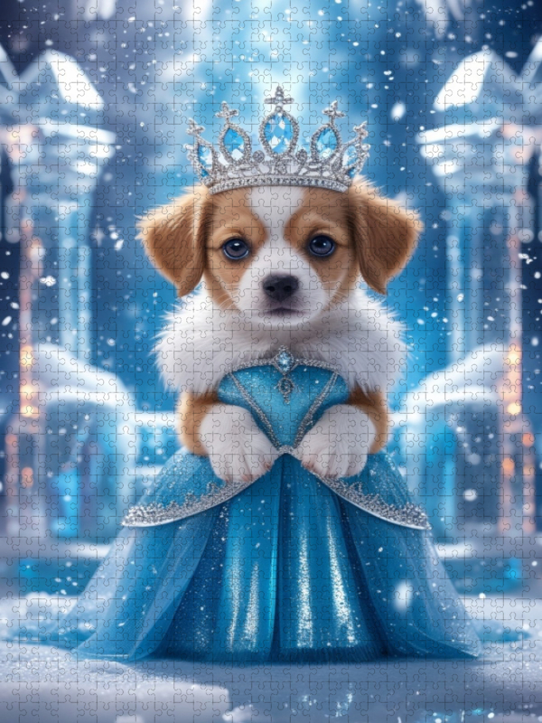 Die Schneekönigin-Hundewelpe