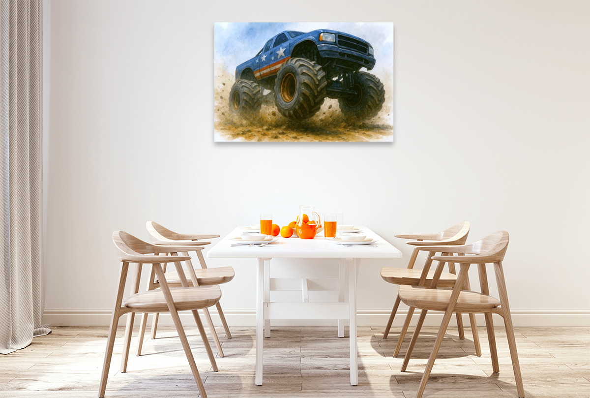 Schlamm wird zur Leinwand der Kraft - Monstertruck