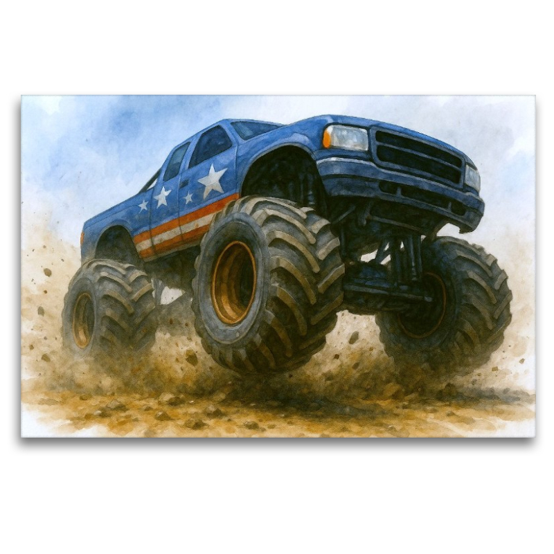 Schlamm wird zur Leinwand der Kraft - Monstertruck