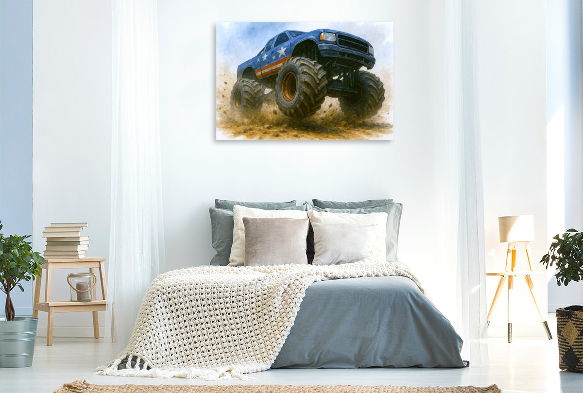 Schlamm wird zur Leinwand der Kraft - Monstertruck