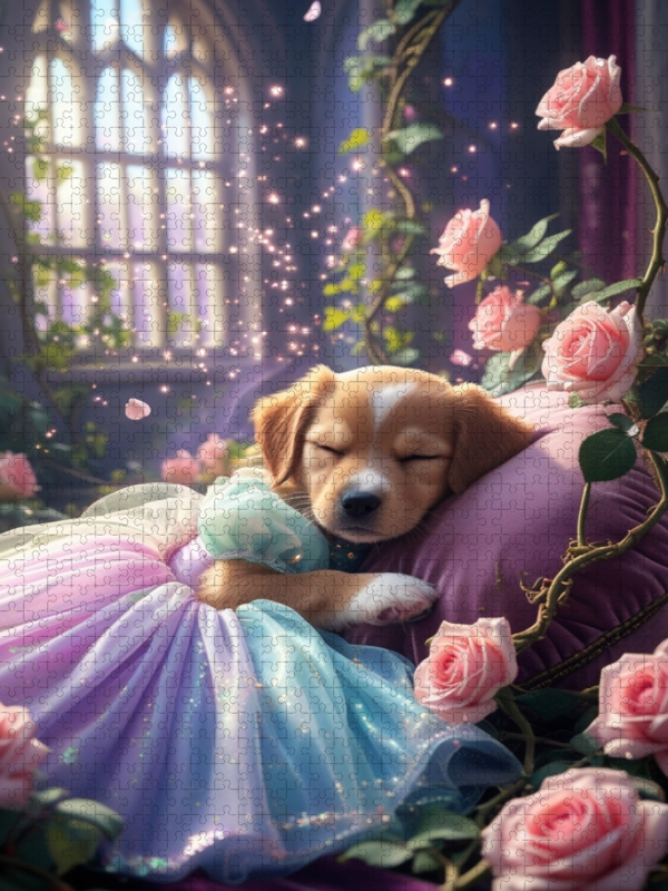 Dornröschen Hundewelpe