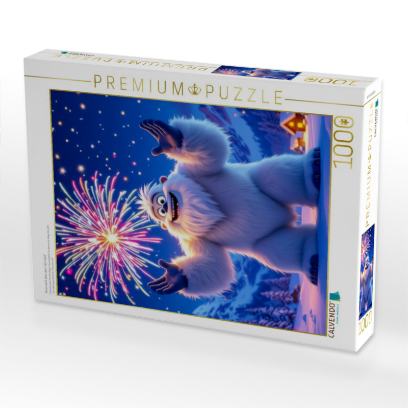 Feuerwerk über dem Yeti-Dorf