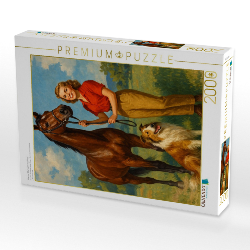 Frau der 50er Jahre mit Pferd