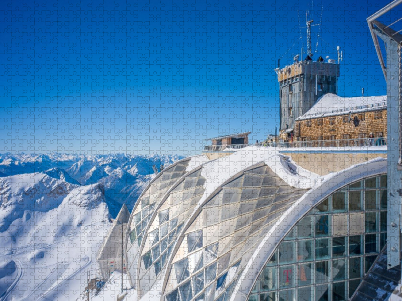 Zugspitze - Blick von der Bergstation der Gletscherseilbahn
