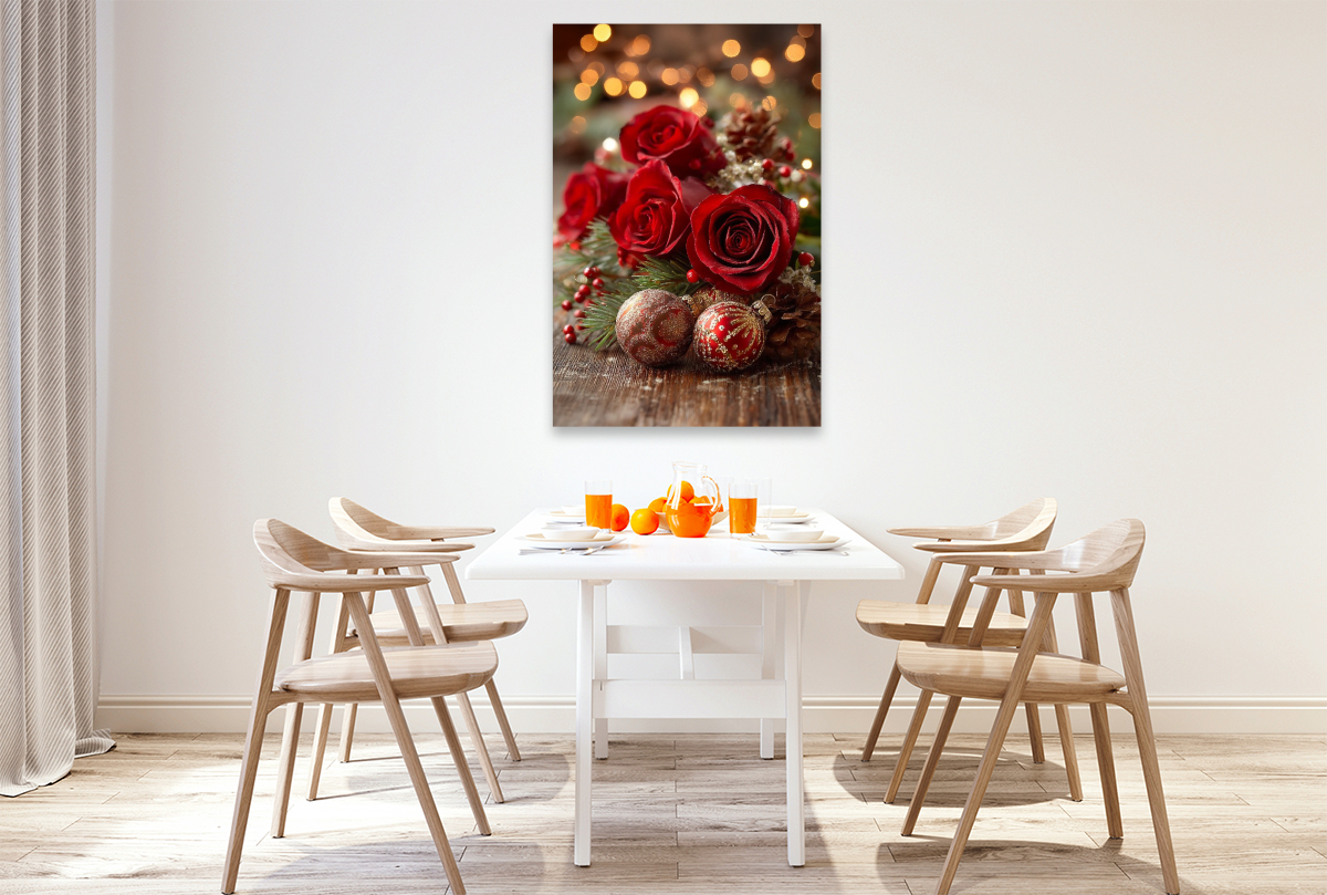 Festliche Rosen zu Weihnachten