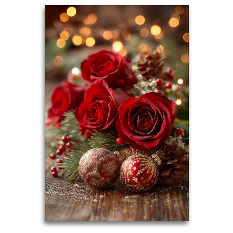 Festliche Rosen zu Weihnachten