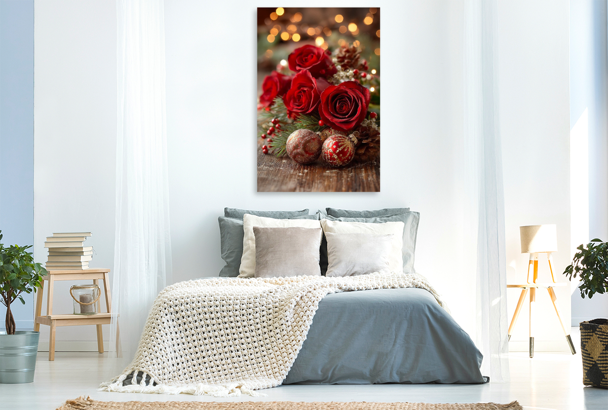 Festliche Rosen zu Weihnachten