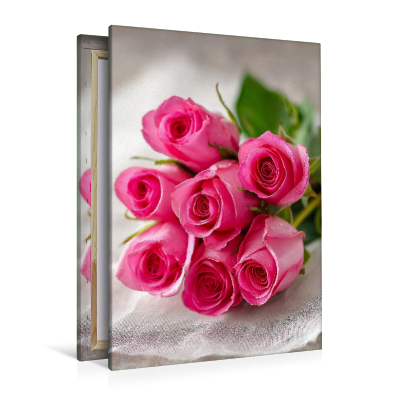 Strauß aus rosa Rosen in Pastelltönen