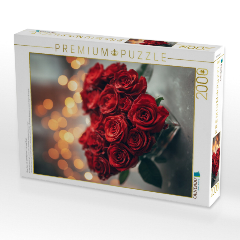 Rosenherz mit romantischem Licht, rote Rosen
