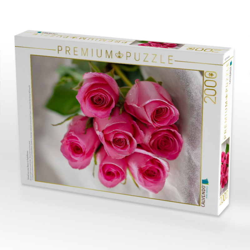 Strauß aus rosa Rosen in Pastelltönen