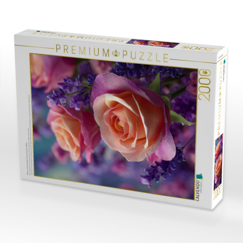 Rosen und Lavendel in harmonischer Blüte