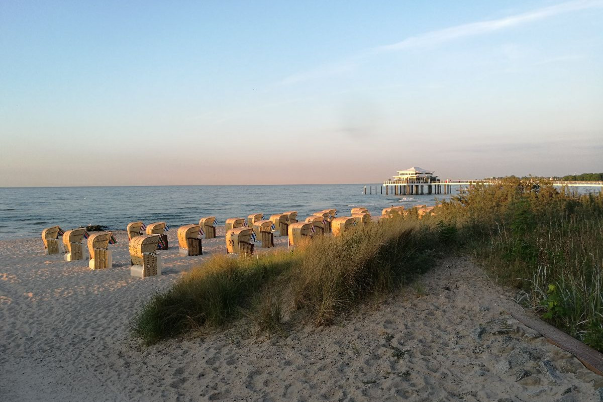 Timmendorfer Strand in der Abenddämmerung