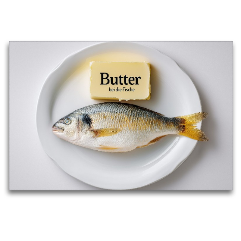 Butter bei die Fische - norddeutscher Spruch mit Humor