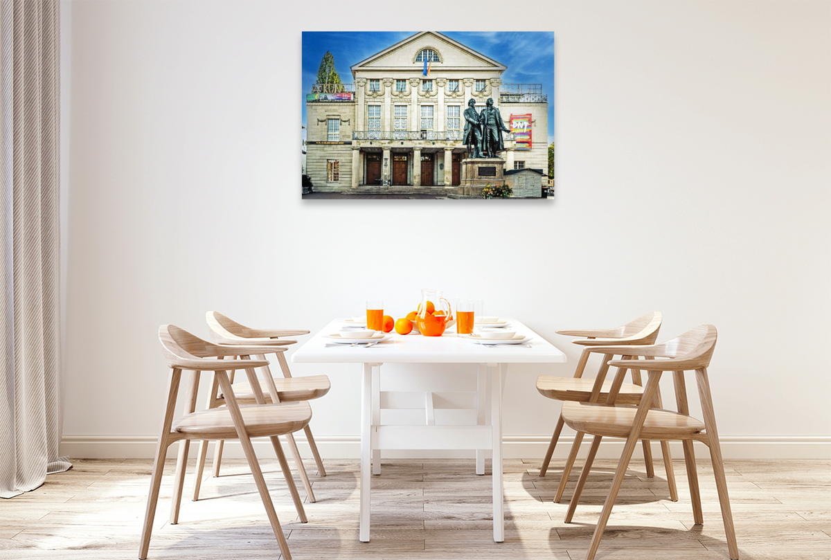 Goethe und Schiller vor dem Nationaltheater