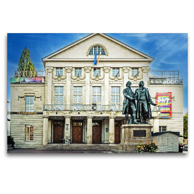 Goethe und Schiller vor dem Nationaltheater