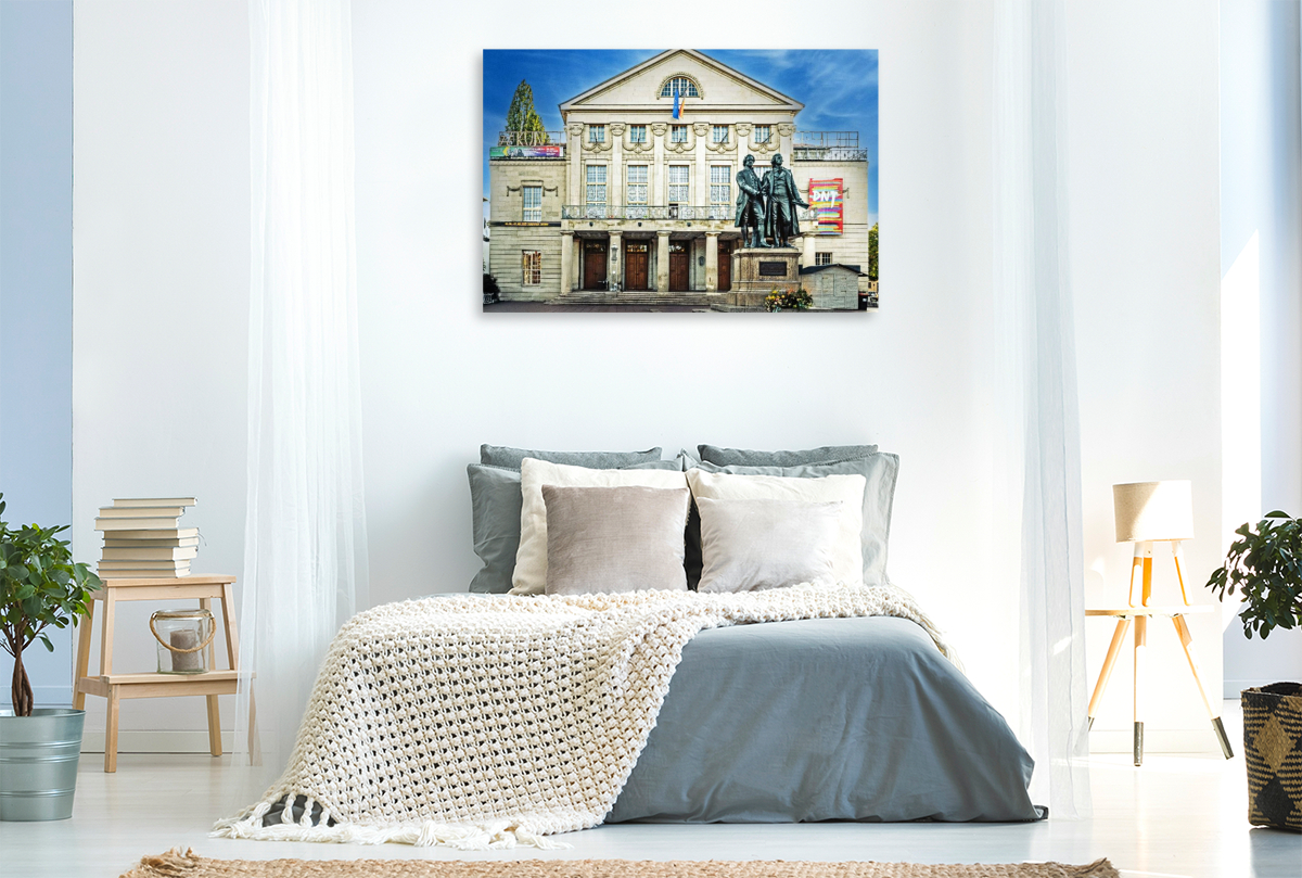 Goethe und Schiller vor dem Nationaltheater