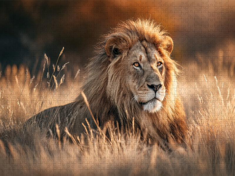 Majestätischer Löwe in der Savanne