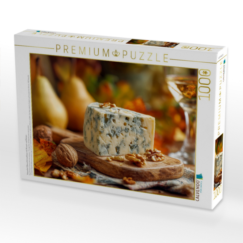 Roquefort Blauschimmelkäse mit Nüssen und Birnen