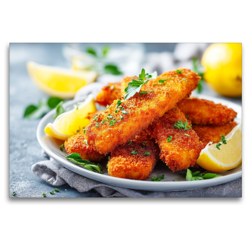 Knusprige Fischstäbchen mit frischer Zitrone