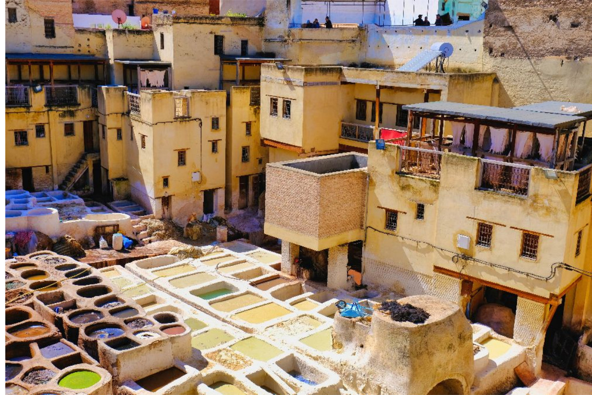 Marokko - Die Gerbereien im Gerberviertel in der Medina von Fès