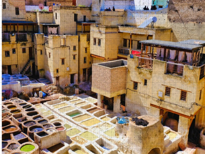 Marokko - Die Gerbereien im Gerberviertel in der Medina von Fès