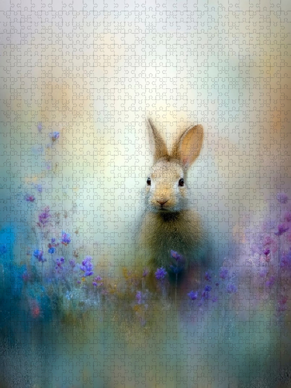 Der Hase zwischen Wildblumen - ein Flimmern zwischen Wind und Zeit