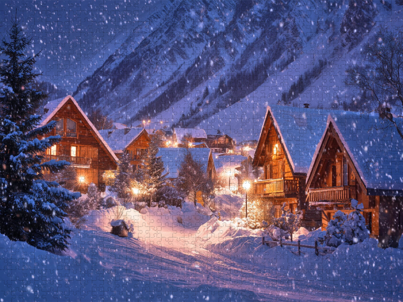 Winterzauber im Dorf