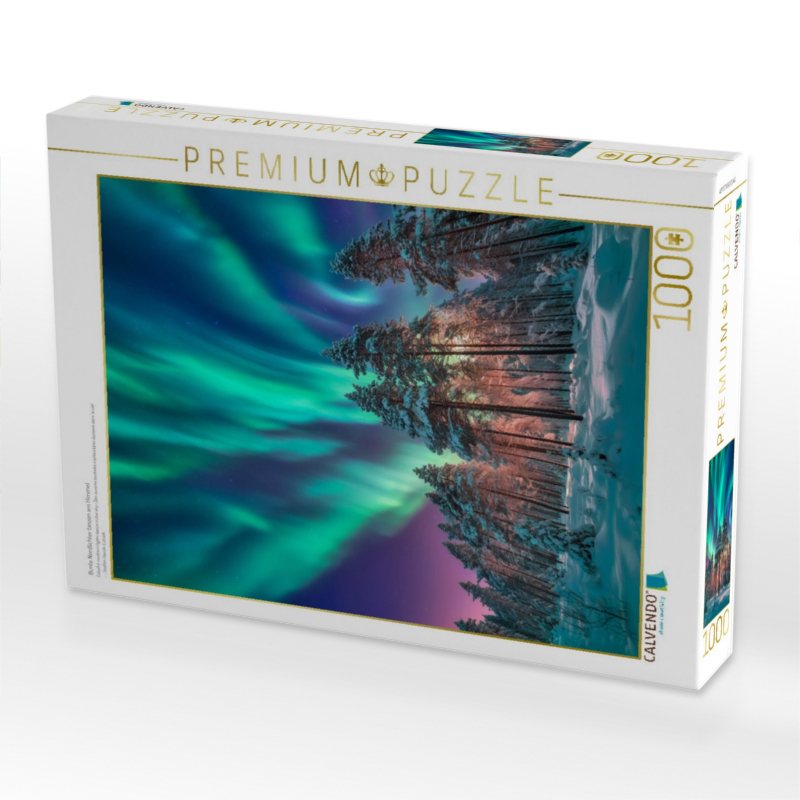 Bunte Nordlichter tanzen am Himmel